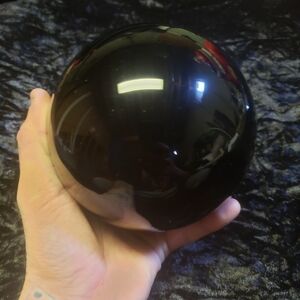 5" Obsidian Natural Quartz Sphere